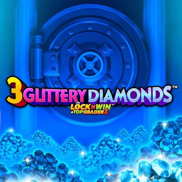 3 Glittery Diamonds by PearFiction Studios, showcased at possu-kasino.fi – game logo